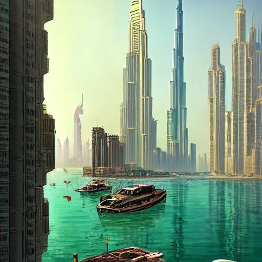 Image similar to gta : dubai, by marc simonetti