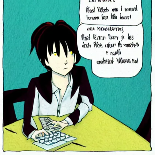 Image similar to lain iwakura by Kate Beaton