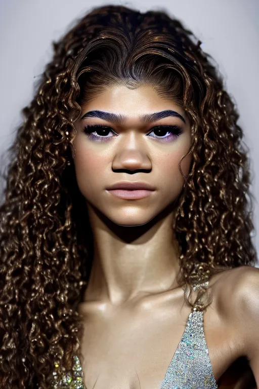 Image similar to A portrait photograph of Zendaya Ultra detailed, hyper realistic, 4k