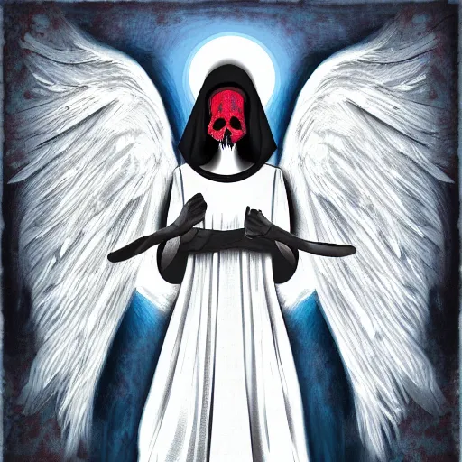 Image similar to angel of death, digital art