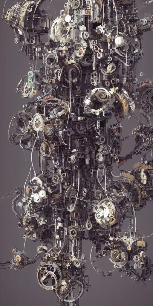 Prompt: a lovely mechanical bouquet of machine flowers, scifi futuristic, utopian, machine parts, wires, circuits, highly detailed, octane render, cinematic