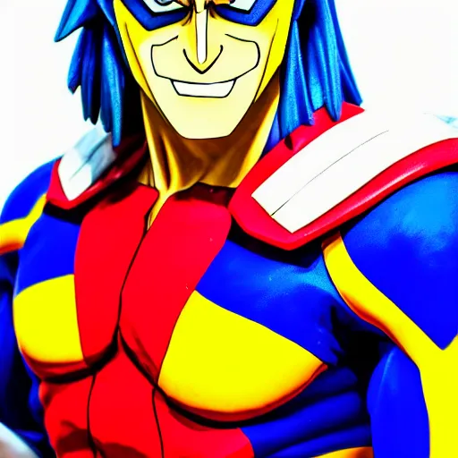 Prompt: all might from my hero academy live action, photo shoot