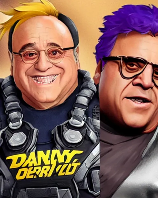 Image similar to danny devito as zarya in overwatch