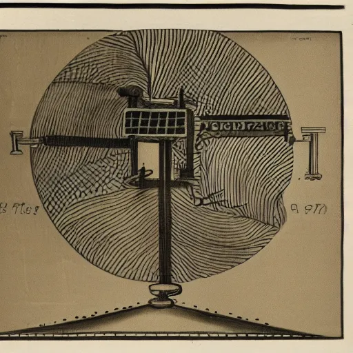 Image similar to diagram for a device that summons filipino people, by charles dellschau