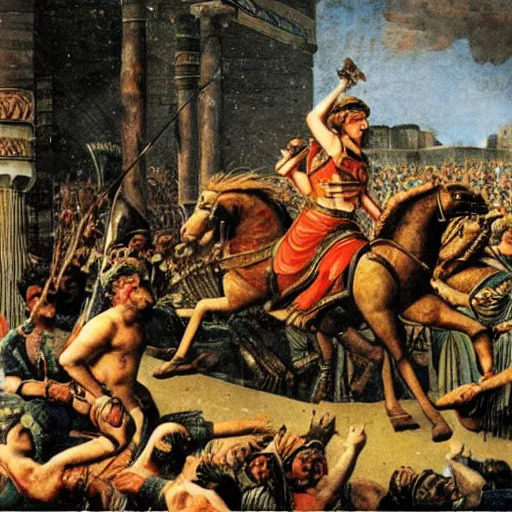 Image similar to alexander the great conquering the new world in india