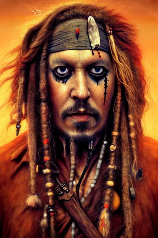 Prompt: perfectly - centered portrait - photograph of boris johnson as captain jack sparrow, real life portrait illustration by beksinski and jean delville, unreal engine 5, photorealism, hd quality, 8 k resolution, cinema 4 d, hdr dramatic cinematic lighting