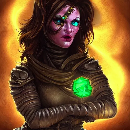 Image similar to snake-face lady, snake-face lady, snake-face lady, epic fantasy digital art, fantasy style art, fantasy hearthstone art style