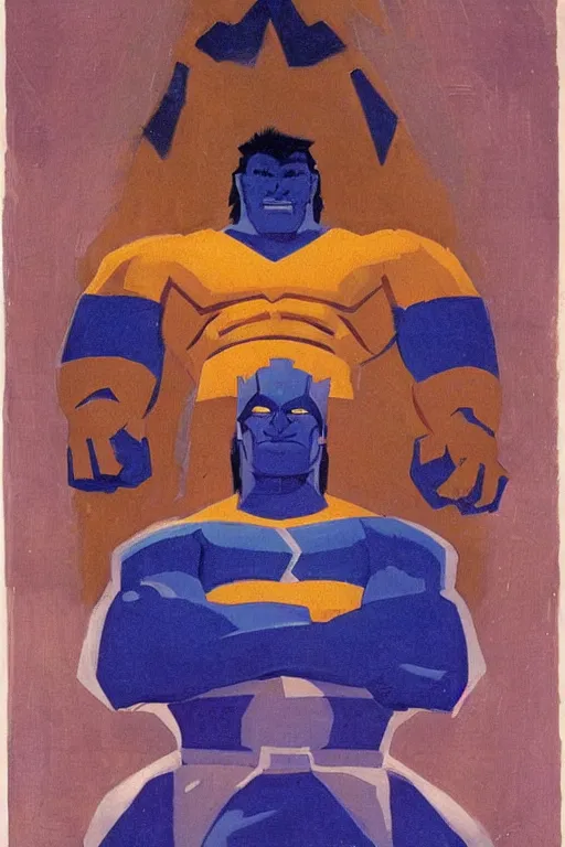 Image similar to hulk, marvel, artwork by nicholas roerich,