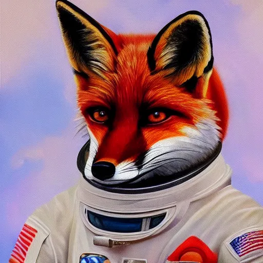 Prompt: A Fox Astronaut, oil painting, artstation, award winning,