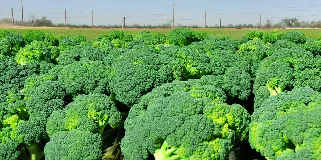 Prompt: growing broccoli in texas