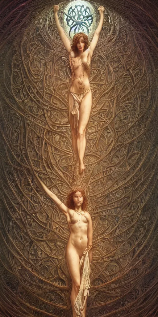 Image similar to ultra realistic illustration, a statue of the tree of life, intricate, elegant, highly detailed, digital painting, artstation, concept art, smooth, sharp focus, illustration, art by artgerm and greg rutkowski and alphonse mucha