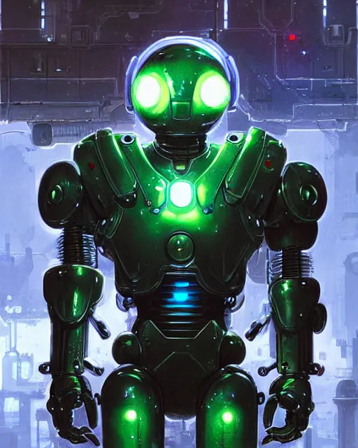 Prompt: luigi fighting in a mech scifi suit matrix with chrome and small lights by, fantasy character portrait, ultra realistic, futuristic background by laurie greasley, concept art, intricate details, highly detailed by greg rutkowski, gaston bussiere, craig mullins, simon bisley