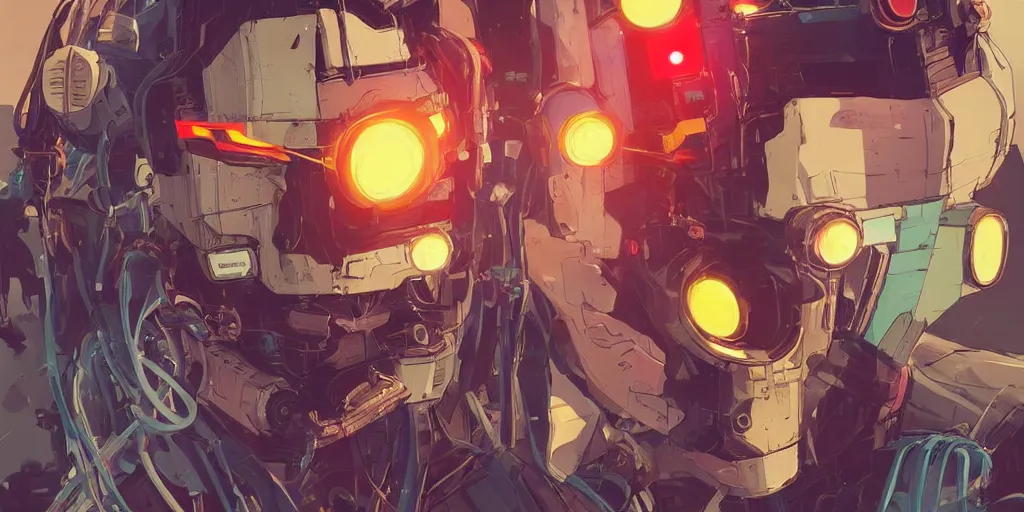 Prompt: a face covered with computer circuits, art gta 5 cover, official fanart behance hd artstation by jesper ejsing, by rhads, makoto shinkai and lois van baarle, ilya kuvshinov, ossdraws, that looks like it is from borderlands and by feng zhu and loish and laurie greasley, victo