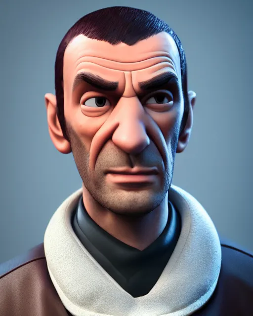 Prompt: a portrait of Niko Bellic pixar character, highly detailed, octane render