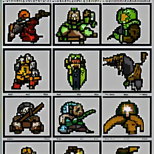 Image similar to set of 4 8 x 4 8 pixel wide fantasy icons for armor for a roleplaying videogame