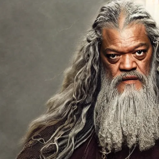 Prompt: Laurence Fishburne as Gandalf