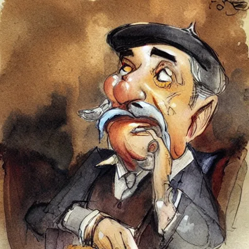 Image similar to the drunk french baron by peter de seve