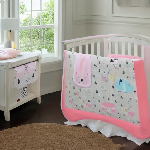 Prompt: kawaii baby crib