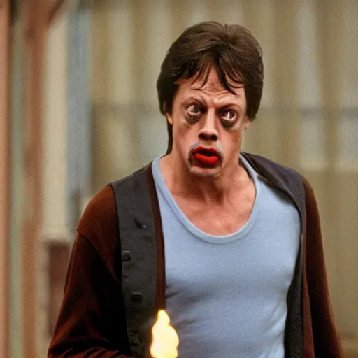 Prompt: Steve Buscemi as Rocky Balboa, movie still