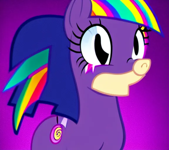 Prompt: photograph of Twilight Sparkle making a silly face, 8k resolution, high detail, ULTRA REALISTIC VFX, reflections, cinematic shot