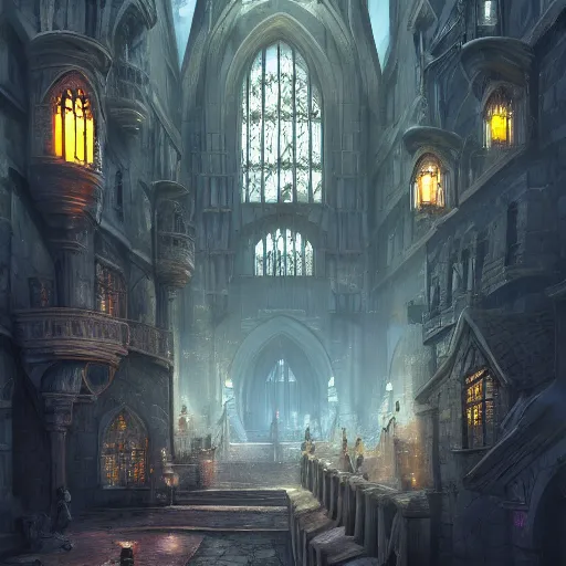 Prompt: hogwarts, dynamic lighting, photorealistic fantasy concept art, trending on art station, stunning visuals, creative, cinematic, ultra detailed