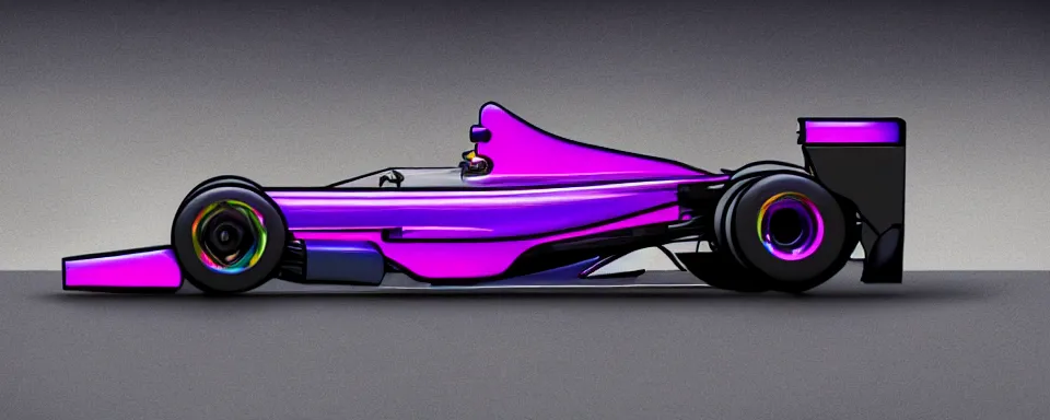 Image similar to synthwave formula one car