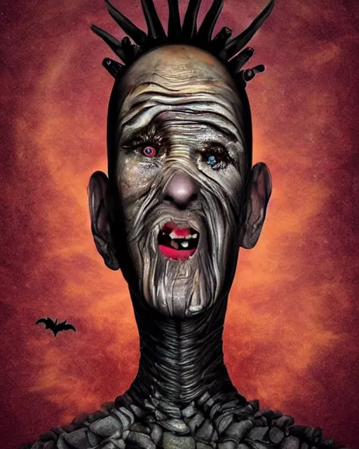 Image similar to halloween mummy theme surrealist art in the styles of igor morski, jim warren, and a tim burton film, intricate, hyperrealistic, accurate facial details, profile picture with chromakey!!! background, volumetric lighting