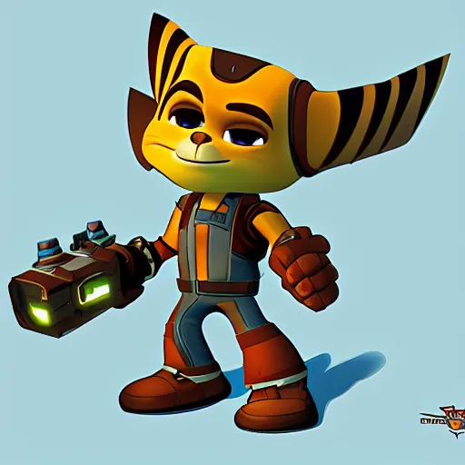 Prompt: Ratchet and Clank, Pixel Art, artstation