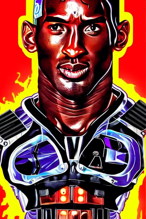 prompthunt: the terminator ( 1 9 8 4 ), 8 0's movie poster art, lakers kobe  bryant as a cyborg, terminator, fan art, digital art, vibrant, trending on  artstation