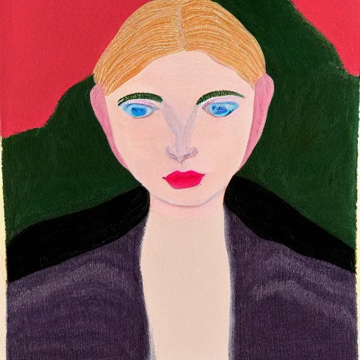 Prompt: professional painting of Elle Fanning in the style of Milton Avery, head and shoulders portrait, symmetrical facial features, smooth, sharp focus, illustration, intricate, stormy weather, extremely detailed masterpiece,