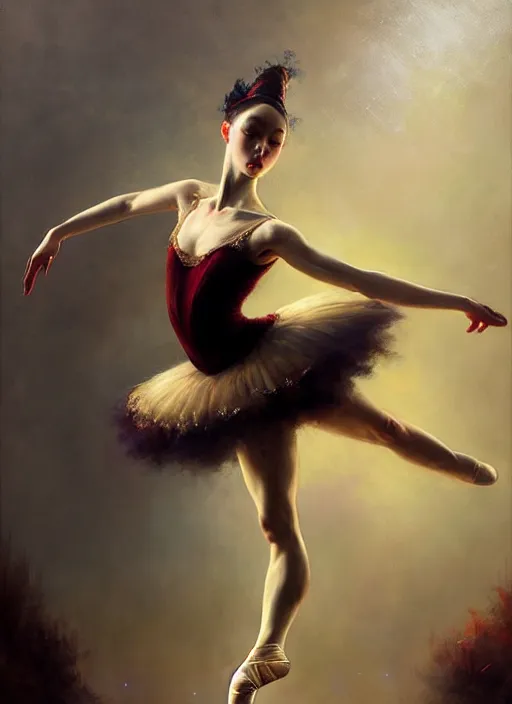 Image similar to prima ballerina by bayard wu, anna podedworna, gaston bussiere, greg rutkowski