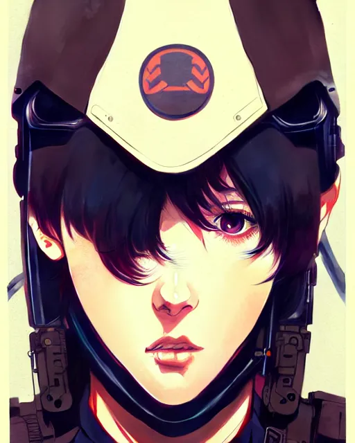 Image similar to girl wearing tactical gear, very anime, fine - face, audrey plaza, realistic shaded perfect face, fine details. anime. realistic shaded lighting poster by ilya kuvshinov katsuhiro otomo ghost - in - the - shell, magali villeneuve, artgerm, jeremy lipkin and michael garmash and rob rey