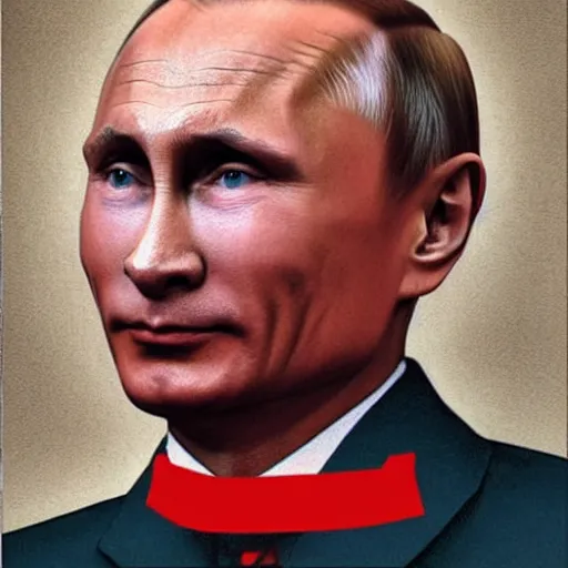 Prompt: vladimir putin but he is a potato as soviet union communist propaganda poster