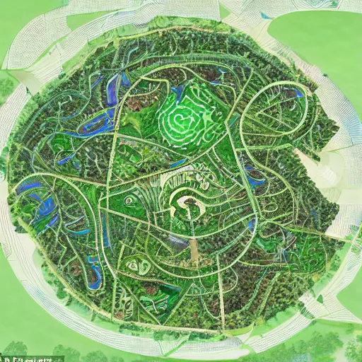 Prompt: Kai opened his eyes to look upon the new domain that he had sculpted. The new lands were laid out neatly before him; every part of it was perfect in its design. An emerald grass carpeted the ground, lush and rich as it filled the landscape, a complex network of geometric paths winding through glistening crystal archways that shimmered in the morning sunlight