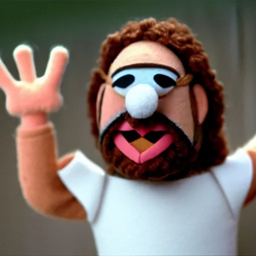 Prompt: jesus as a muppet