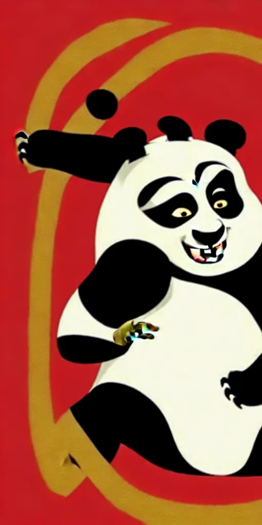 Image similar to kung fu panda, fascism propaganda