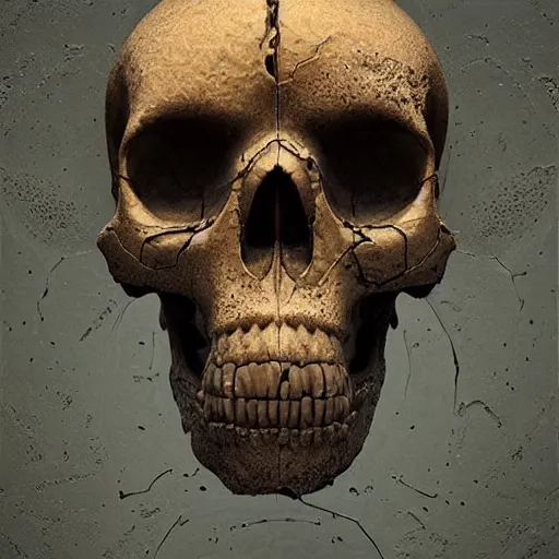 Image similar to portrait_of_a_melting_skull._intricate_abstract._intricate_artwork._by_Tooth_Wu_wlop_beeple_dan_mumford._octane_render_trending_on_artstat