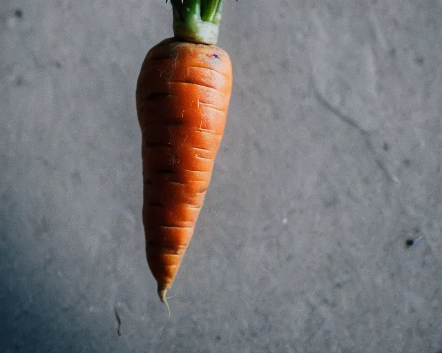 Prompt: photography of a carrot with the face of elon musk, dof and bokeh