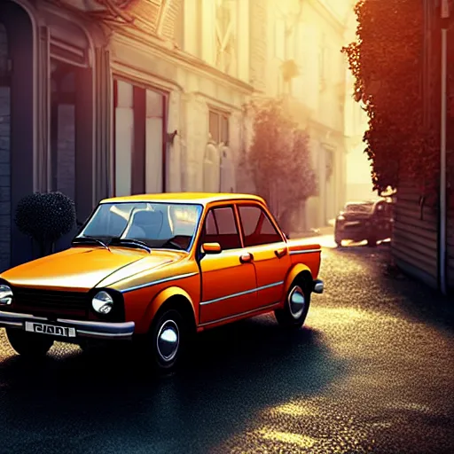 Prompt: a car Lada 1300, cinematic color grading , unreal engine, hyperrealistic, dynamic lighting, highly detailed, studio light