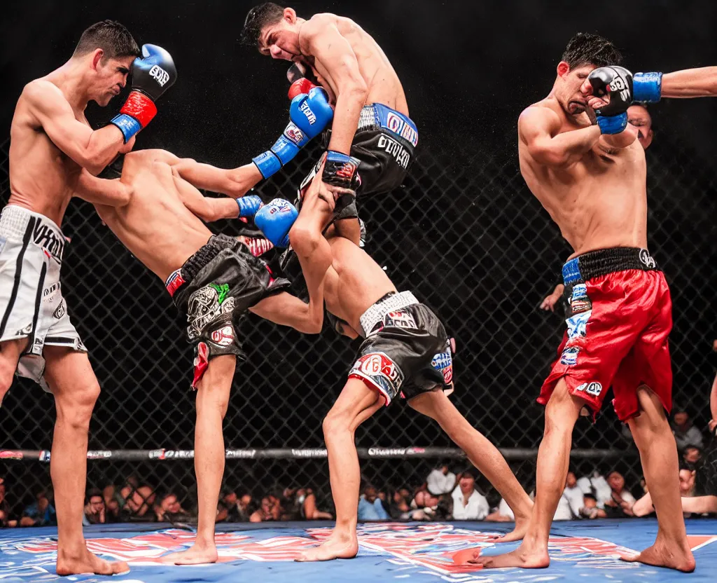 Image similar to chito vera knocks out dominick cruz via headkick, by annie leibovitz and steve mccurry, natural light, detailed face, canon eos c 3 0 0, ƒ 1. 8, 3 5 mm, 8 k, medium - format print