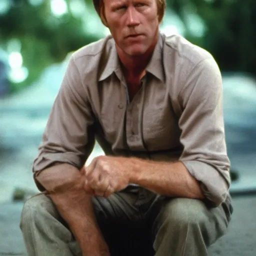 Image similar to color 35mm film still of Louis Herthum, figure portrait