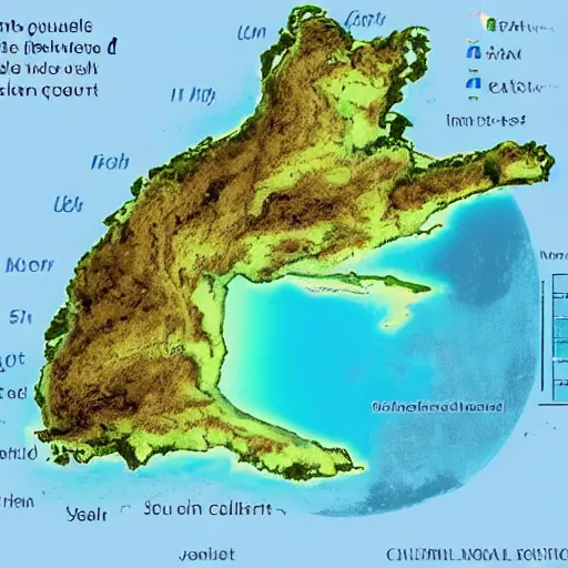 Image similar to this is a land on an unforgiving world of churning oceans and jagged coastlines. every habitable island is situated somewhere along the planet's equator where the weather is still volatile but more hospitable than any points to the north or south