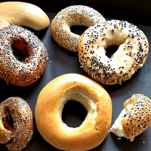 Image similar to a hypertorus shaped everything bagel