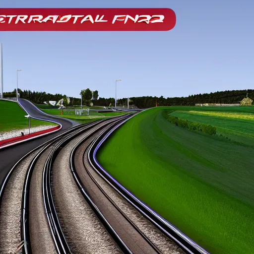 Prompt: Euro track simulator 2022 screenshot, realistic landscape of mid Europe