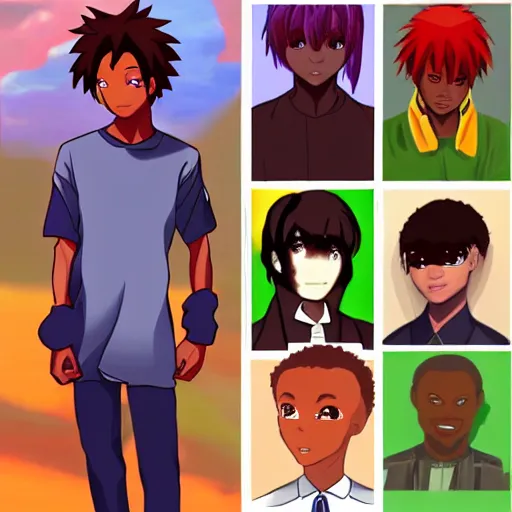 Image similar to nigerian anime character