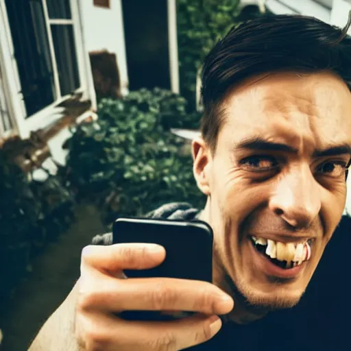 Image similar to ugly man accidently takes a selfie