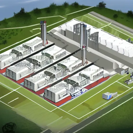 Prompt: schematic of a 100 floor nuclear bunker, with food production, energy production and storage, and highly detailed logistics