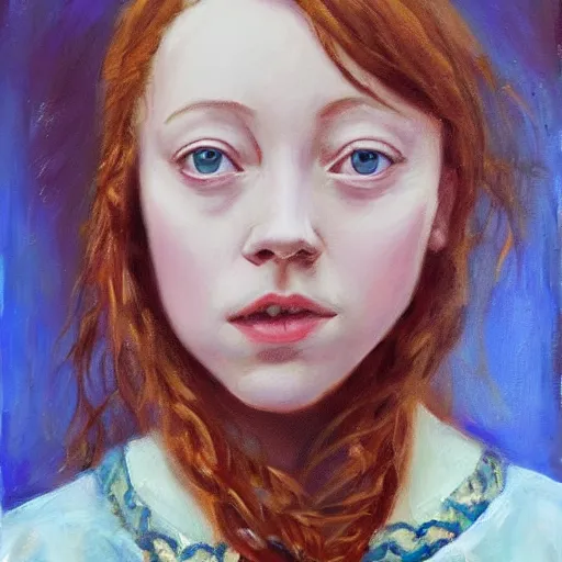 Prompt: gorgeous oil painting of amybeth mcnulty
