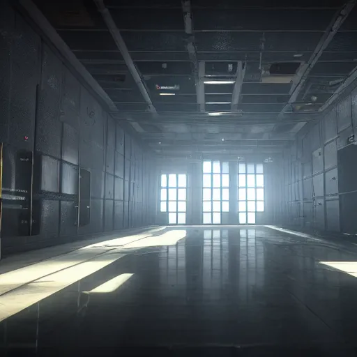 Image similar to inside a secret facility, 4k, cinematic, unreal engine, photorealistic