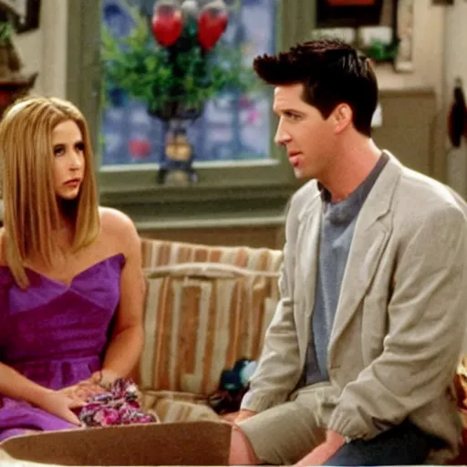 Prompt: The one where Ross leaves Rachel to marry a beautiful dinosaur